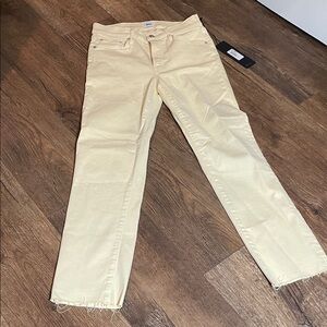 Edwin Light Yellow Ankle Cropped Jeans